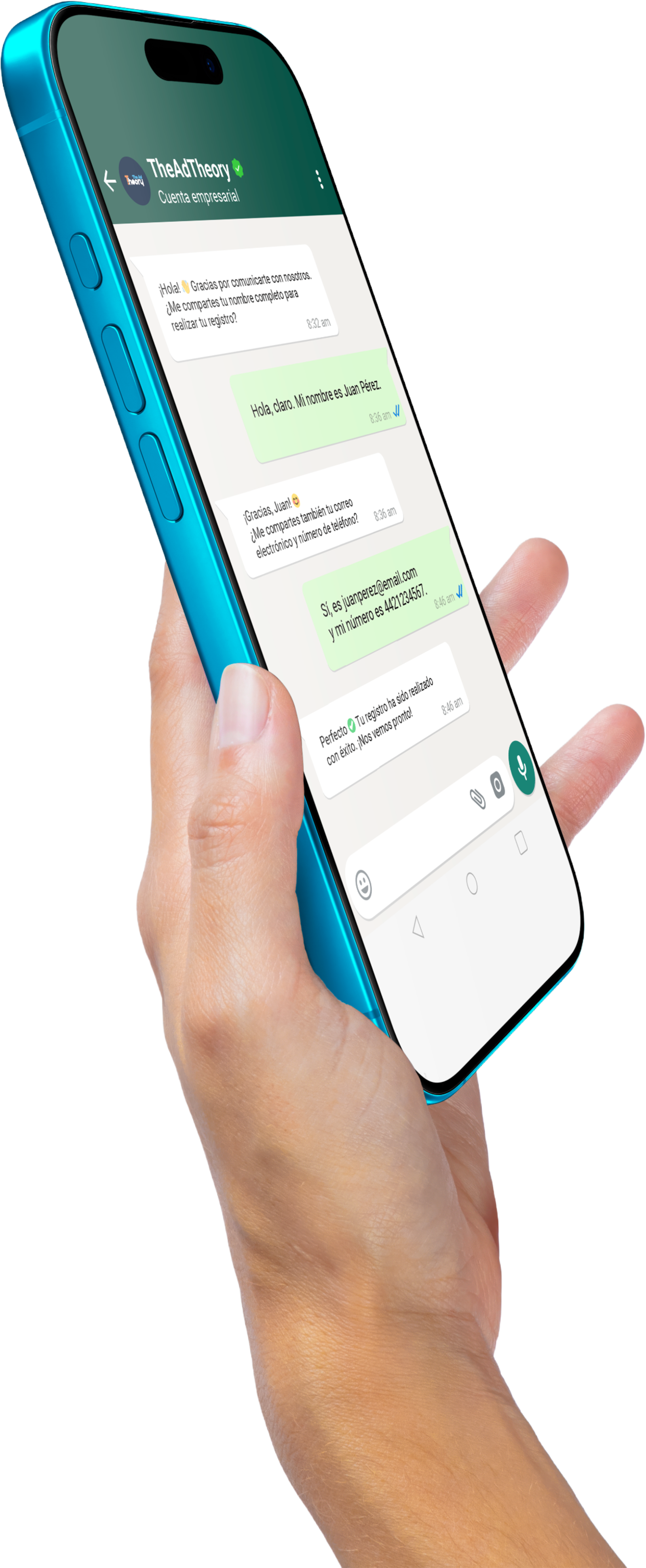 WhatsApp mockup